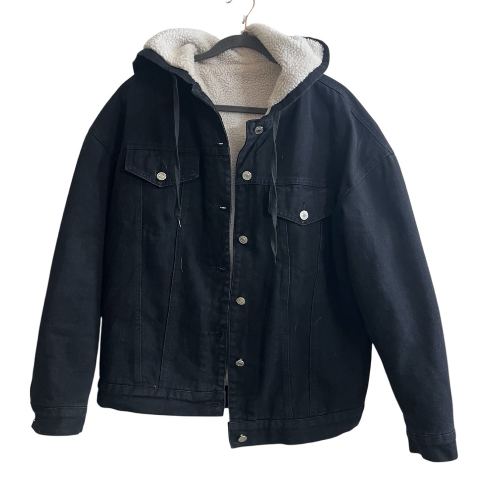 Black Jean hooded winter jacket, large